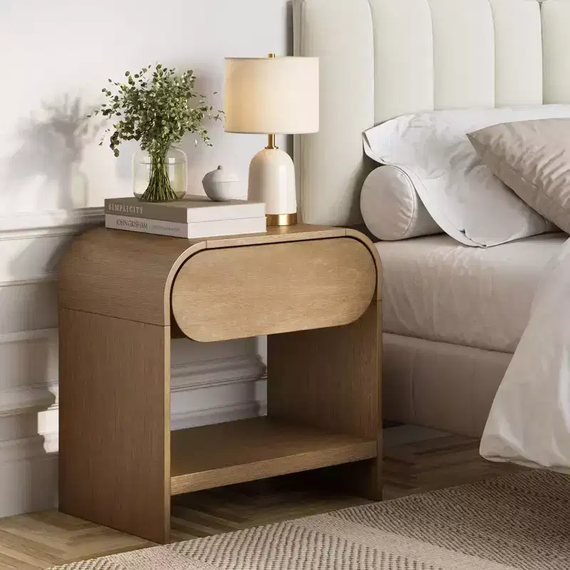 Iris Nightstand Warm Oak