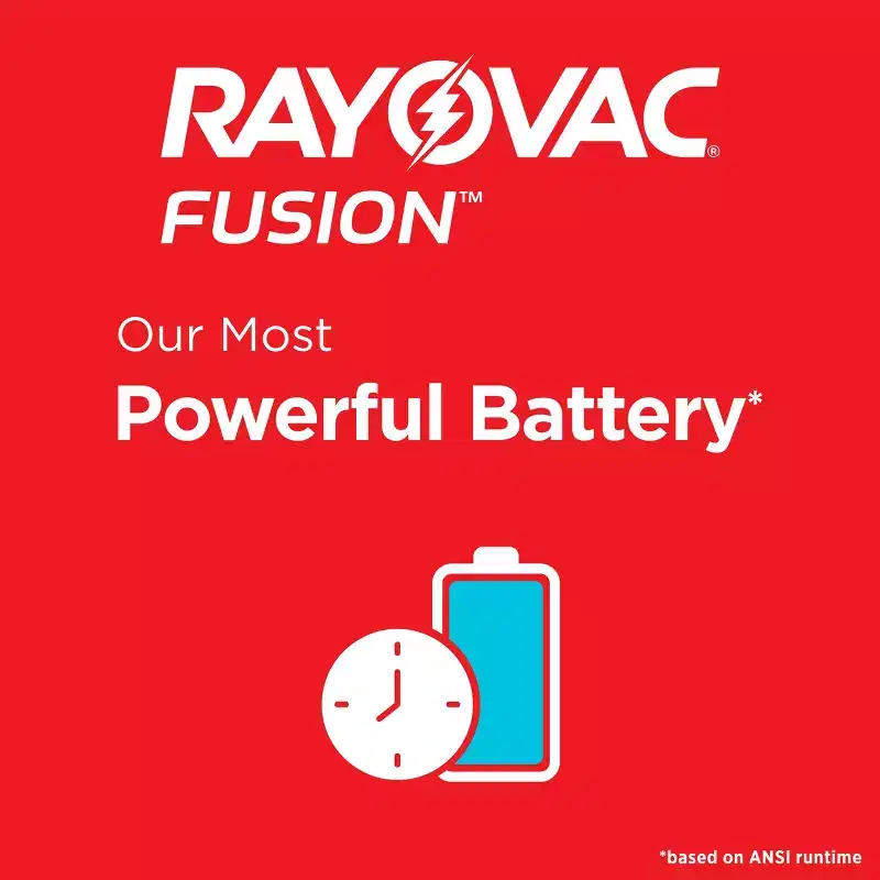 Rayovac Fusion 8pk AAA Batteries – Alkaline Battery: Single-Use, 1.5V, 8 Count