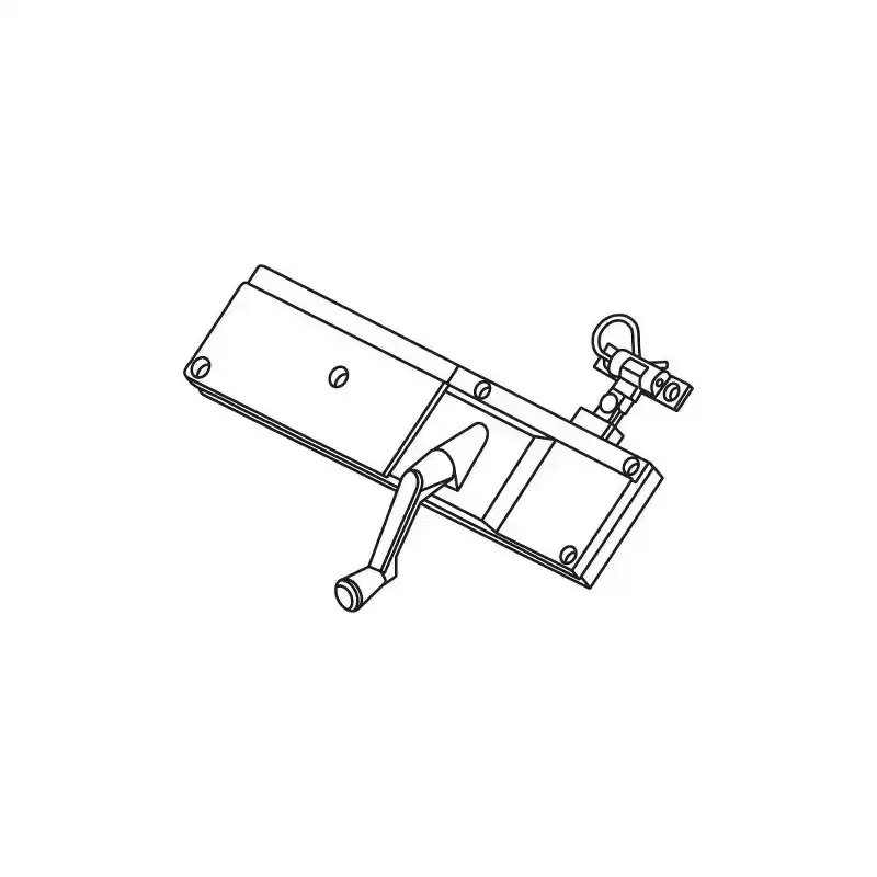 Brixwell 36-345-3 Manual Skylight Operator White Straight Drive Rectangular Housing Angled Arm Multi-Screw Mount