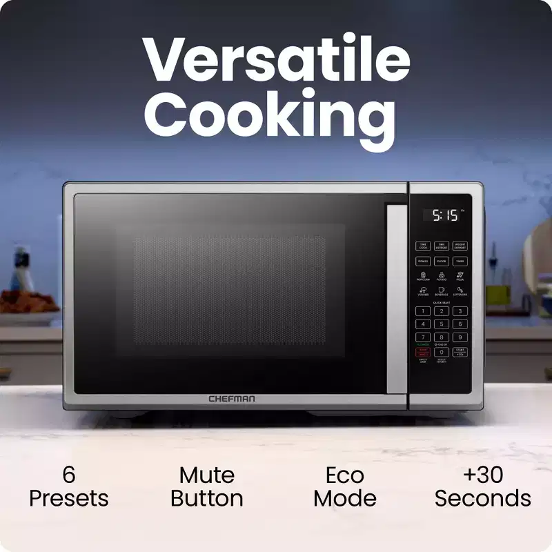 Chefman Countertop Microwave Oven - Stainless Steel