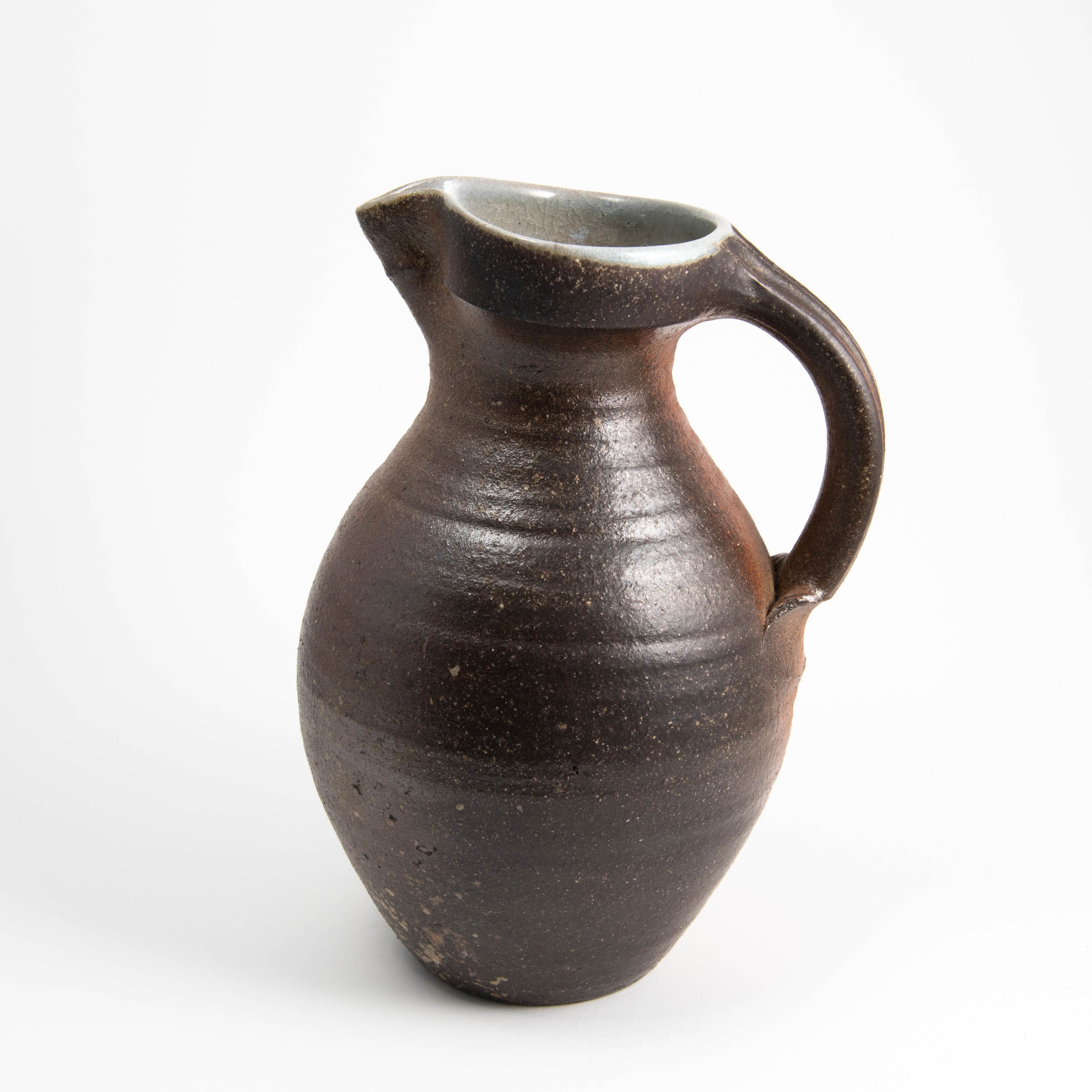 Celadon Wadding Wood Fired Round Devon Jug