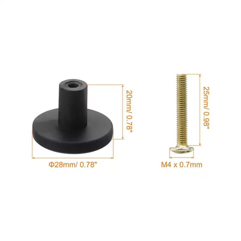 Unique Bargains Zinc Alloy Rustproof Corrosion Resistant Smooth Edges Cabinet Knob 8 Pcs