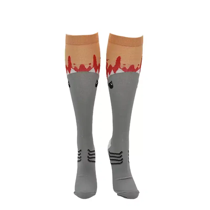 Shark Bite Funny Novelty Compression Socks for Women and Men - Crazy Dog Compression Socks For Summer