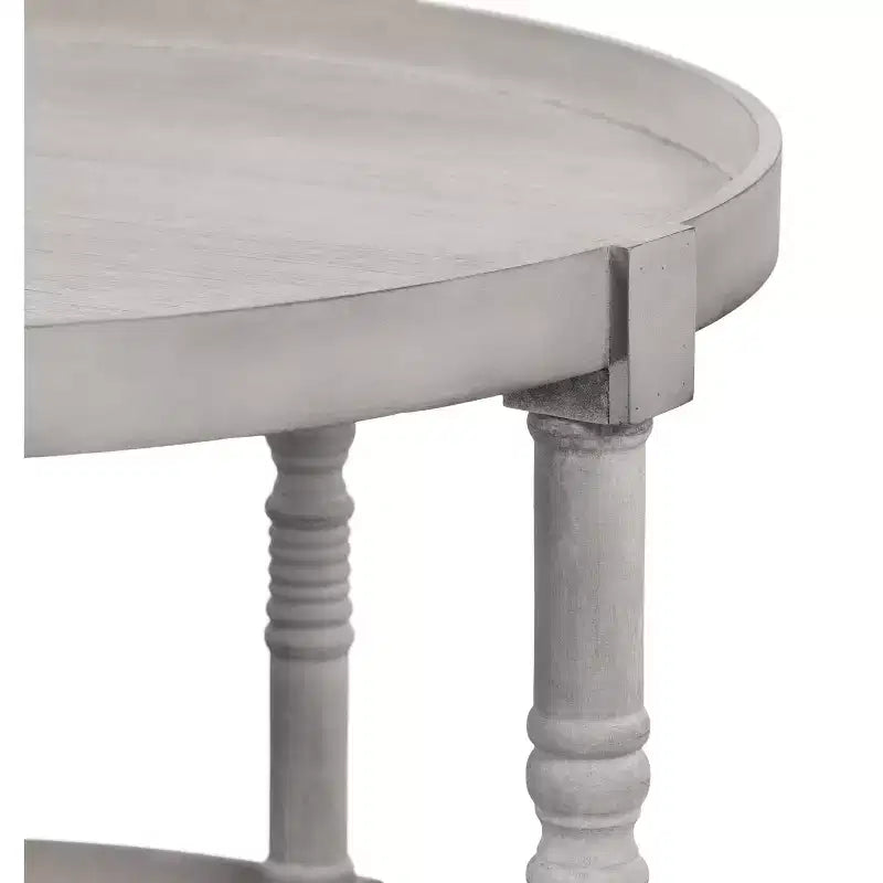 Kate and Laurel Bellport Round Wood Coffee Table