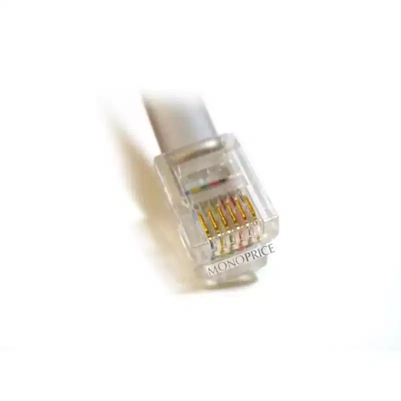 Monoprice Phone cable - 25 Feet - Silver Satin Color, RJ12 Connectors (6P6C), Straight, Flat Cable Body For Data