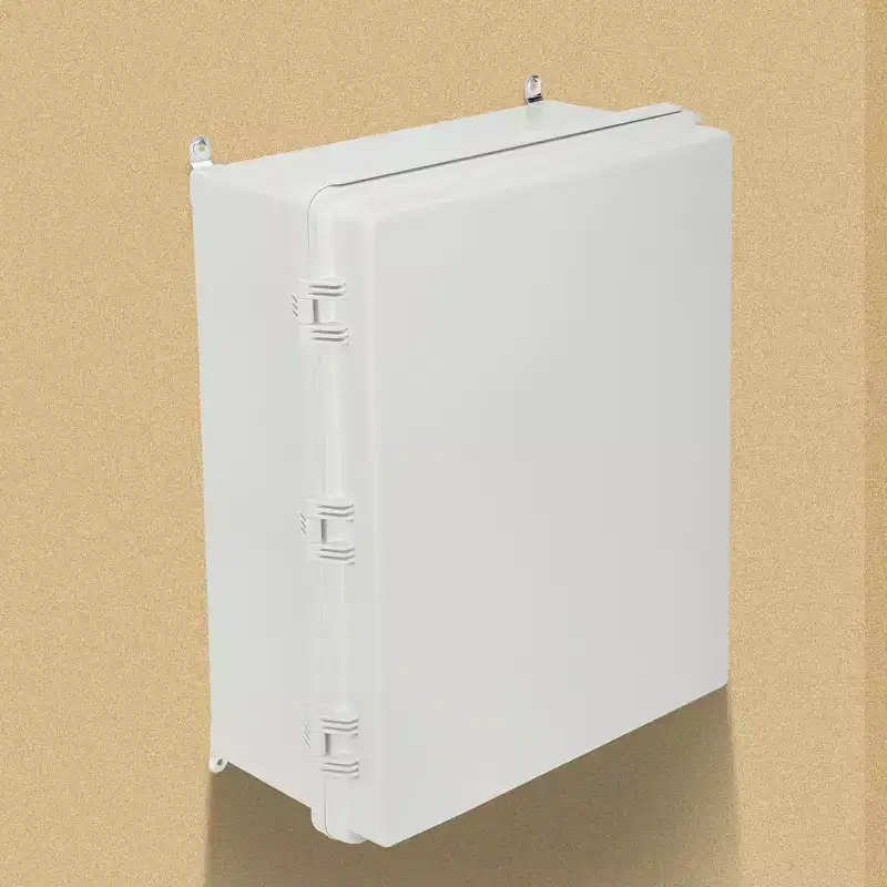 VEVOR Outdoor Electrical Junction Box, 20.87 x 16.92 x 7.87 in, ABS Plastic Electrical Enclosure Box with Hinged Cover Stainless Steel Latch, White