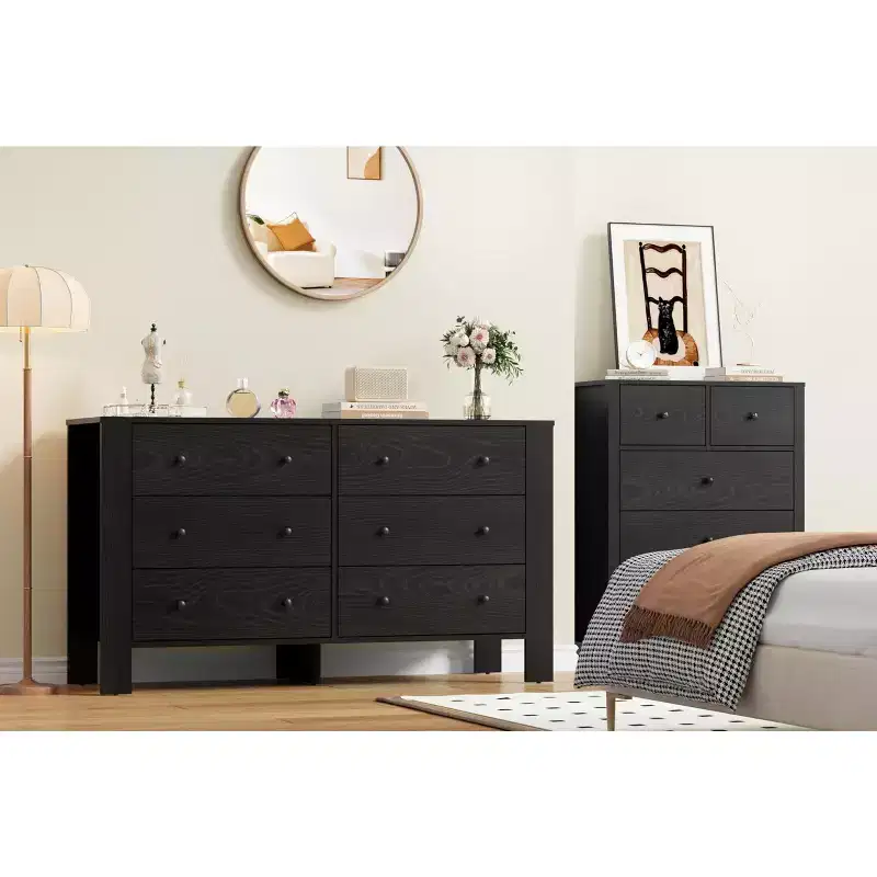 COZONY 50 6 Drawer Dresser for Bedroom, Modern Wood Chest of Drawers with Deep Storage for Living Room & Entryway