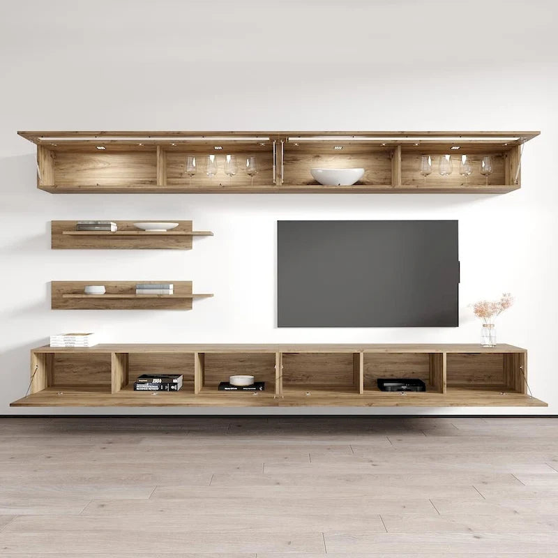 Wall-mounted Floating Modern Entertainment Center
