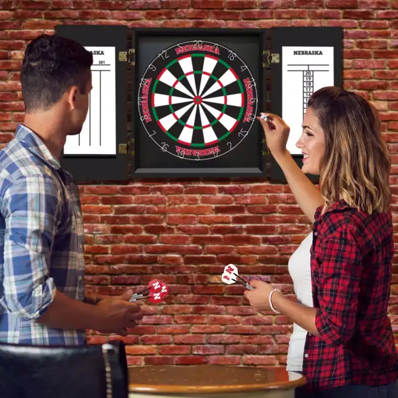 NCAA University of Nebraska Fan's Choice Dartboard Set