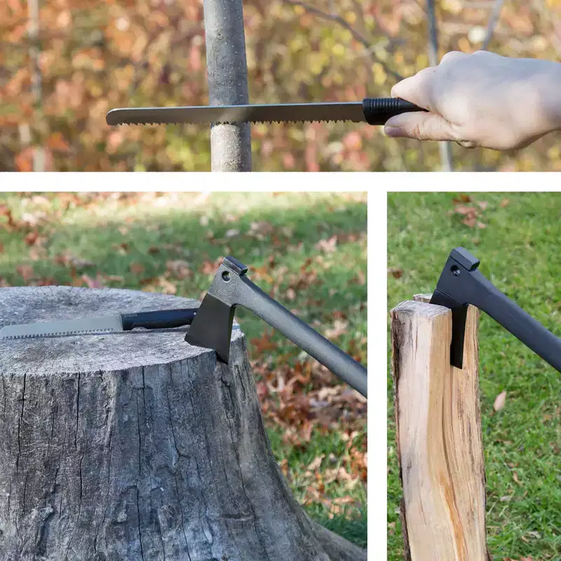 Leisure Sports Camping Hand Ax and Accessories Combo - 4-Piece Set