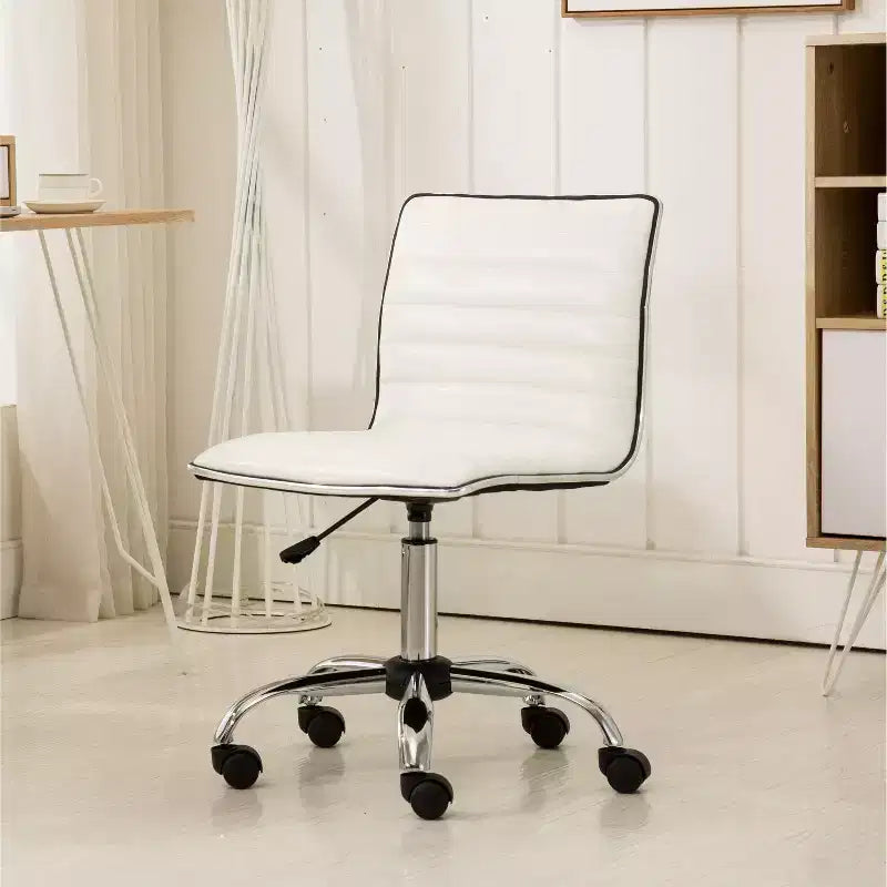 Fremo Chromel Adjustable Air Lift Office Chair in White