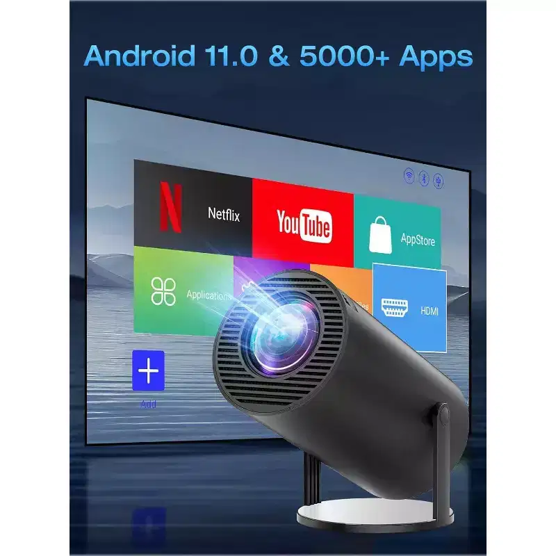 ARTSEA Mini Projector with 4K 1080 Support Portable Projector with 180Screen Movie Projector Auto Keystone Correction Compatible with Computer
