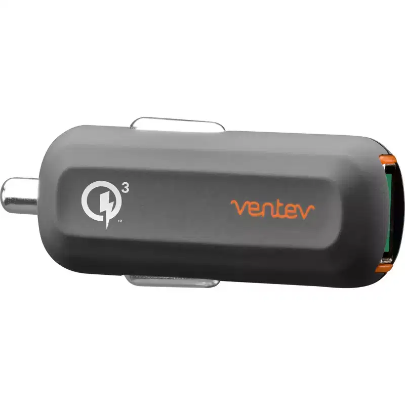 Ventev 24W Ultrafast Usb-A Car Charger And Usb-A To Micro-Usb Cable Gray