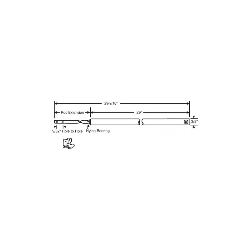Brixwell Spiral Balance Aluminum 29 Tube Length 29-9/16 Rod Length 3/8 Width Nylon Bearing With Metal Bracket Window Hardware Mill Finish