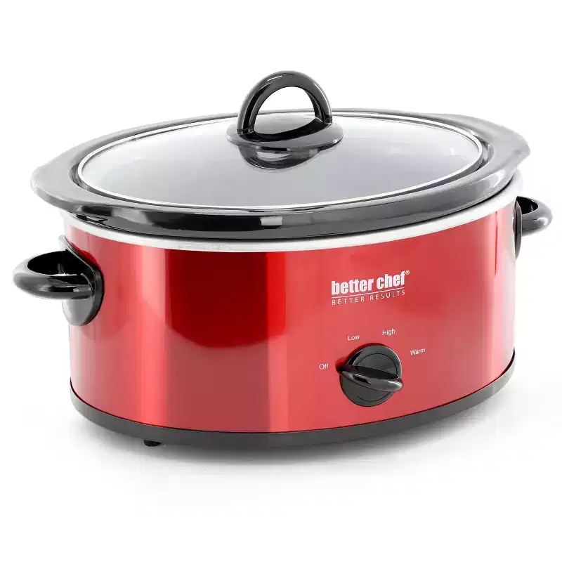 Better Chef 3-Quart Slow Cooker with Removable Stoneware Crock in Silver