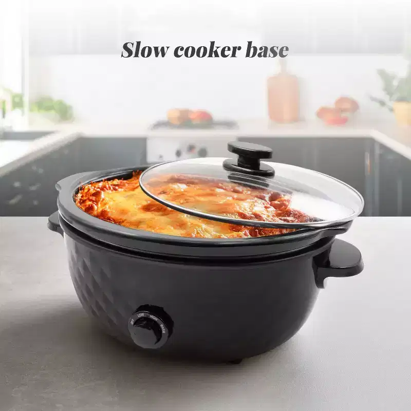 Elite Cuisine 6qt Diamont Slow Cooker - Black