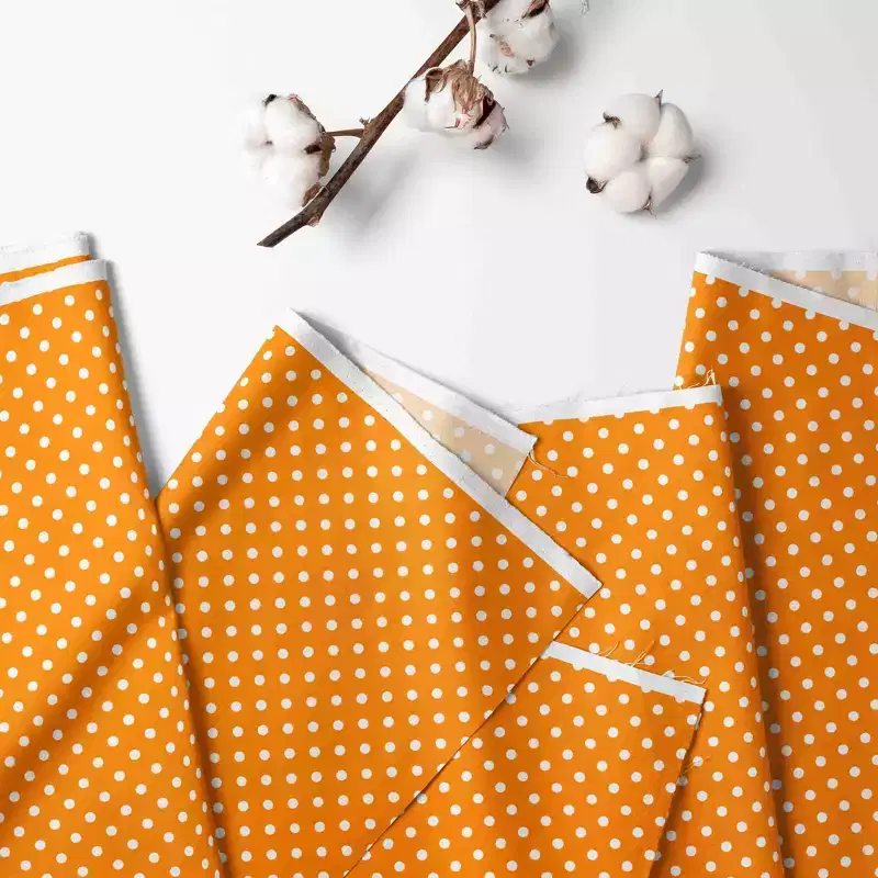 Bacati - Orange Pin Dots 100 percent Cotton Universal Baby US Standard Crib or Toddler Bed Fitted Sheet