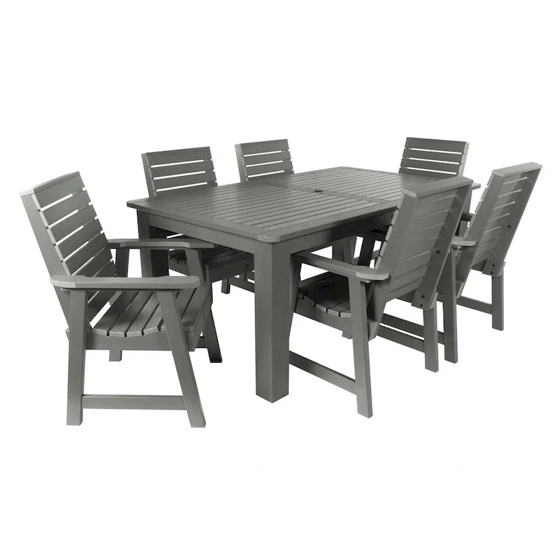 HIGHWOOD PROFESSIONAL 7- Piece Outdoor Dining Set 42x72