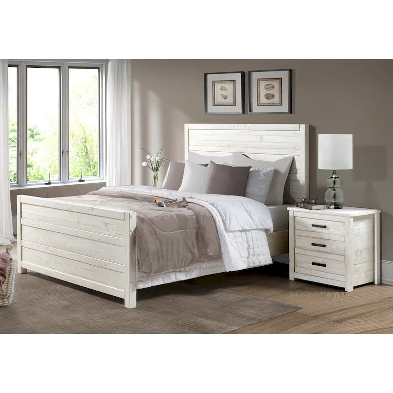 3-Drawer Solid Pine Nightstand