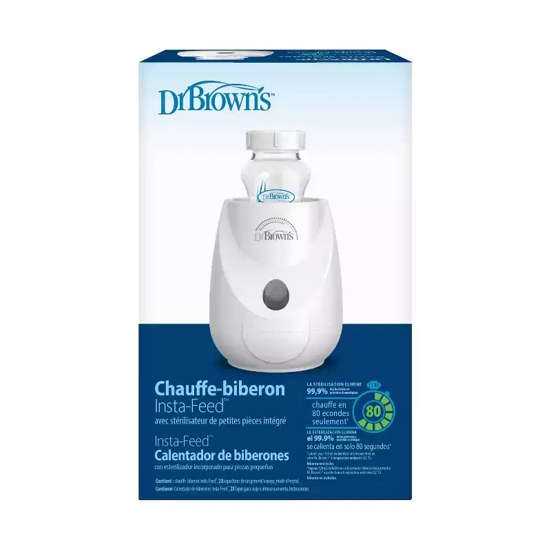 Dr. Brown's Insta-Feed Baby Bottle Warmer & Sterilizer: Electric, Automatic Shut-Off, BPA-Free