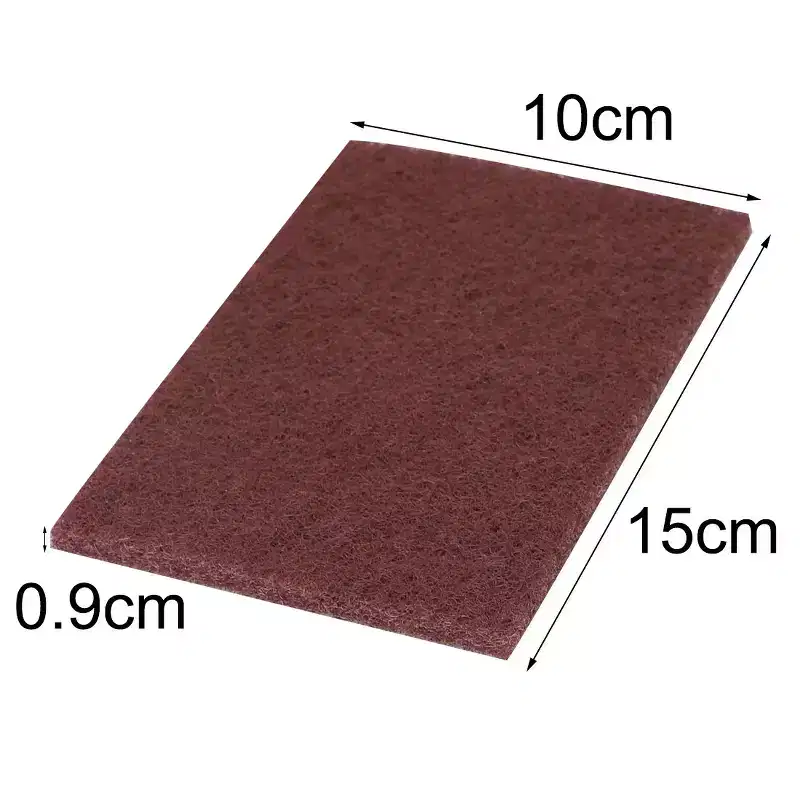 Unique Bargains Non-Scratch Synthetic Material Durable Easy Cleaning Scouring Sponge 6 x 4 Brown 20 Pcs