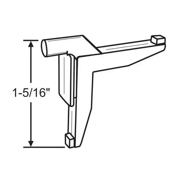 Brixwell 900-9071 White Corner Key Top 1-5/16 inch Height Window Frame Sash Support Molded Replacement