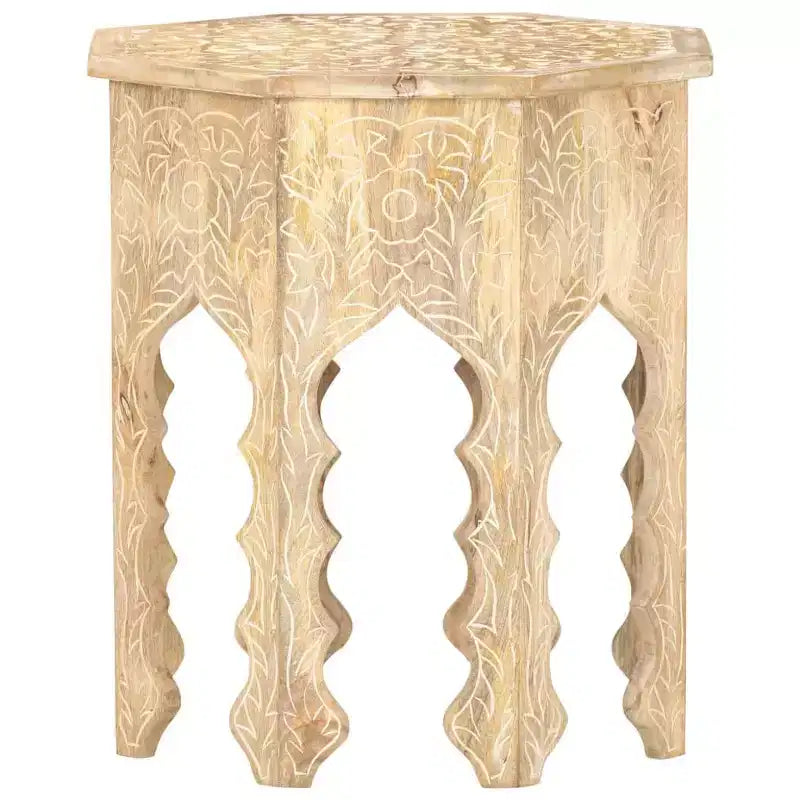 vidaXL Side Table 18.9 Solid Mango Wood