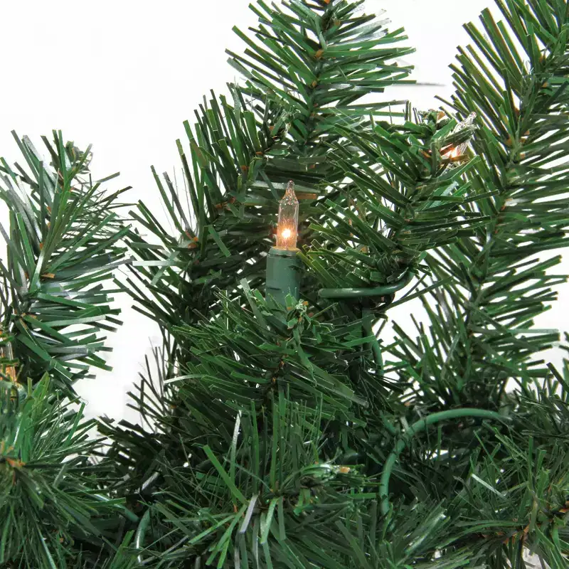Northlight Pre-Lit Windsor Pine Artificial Christmas Swag - 28 - Clear Lights