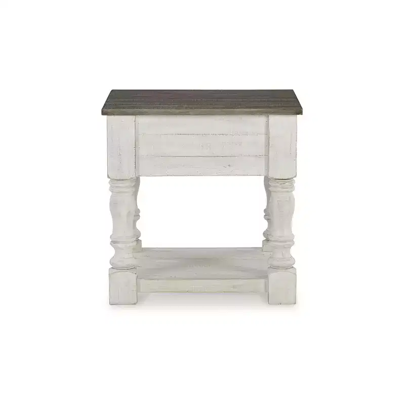 Signature Design by Ashley Casual Havalance End Table White/Gray