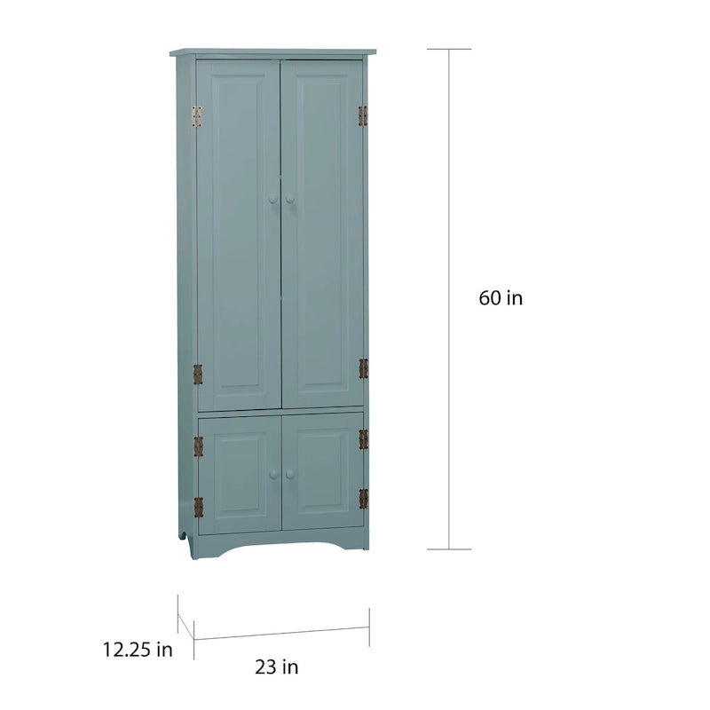 Modern Farmhouse Extra-Tall Storage Cabinet - Freestanding Floor Cabinet for Living Room