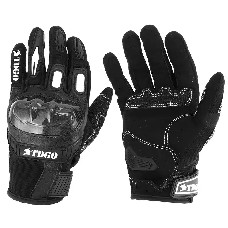 Unique Bargains 1 Pair Motorcycle Glove Spring Summer Breathable Smartphone Touch Nylon
