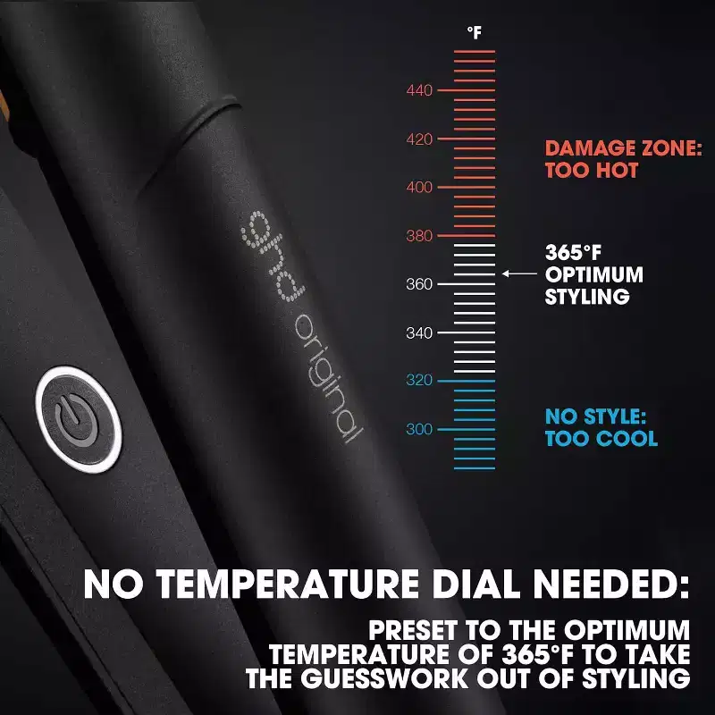 ghd Original Styler 1 Flat Iron Hair Straightener, Professional Ceramic Heat Technology - Black