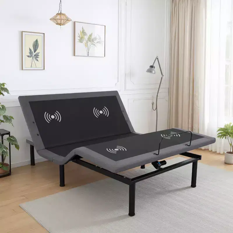 CuisinSmart Adjustable Bed Frame With Massage, Twin XL Adjustable Bed Base With 1 USB Port & Under-Bed Night Light, Head & Foot Incline