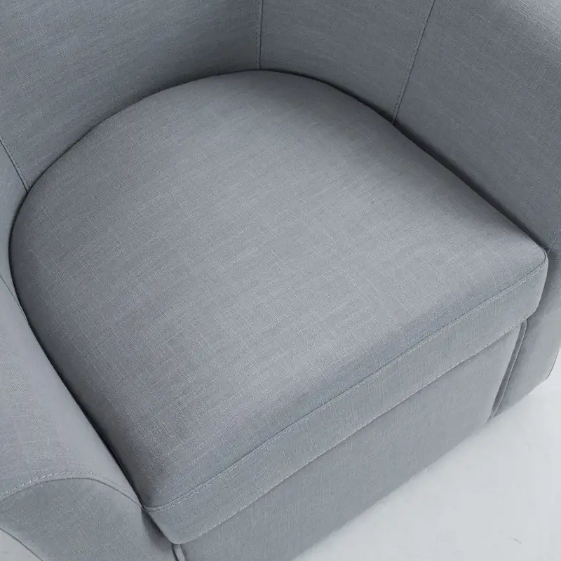 Ensemble de 2 fauteuils pivotants modernes rembourrés de style tonneau, fauteuils d'appoint pour salon