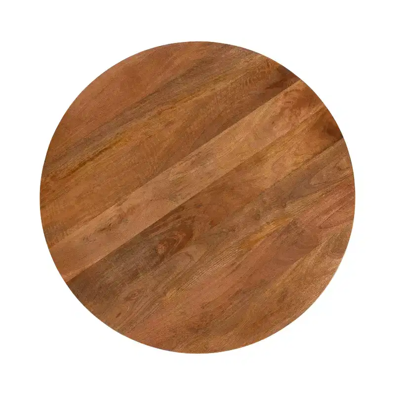 Kate and Laurel Kershaw Round Coffee Table, 30x30x19, Walnut Brown