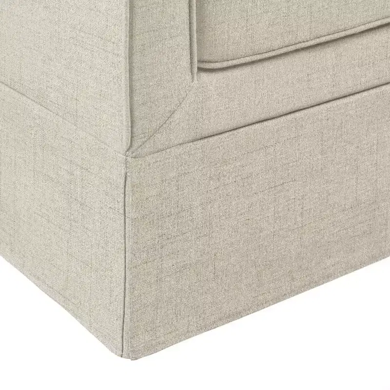 Slipcover Accent Armchair – Track Arm, Skirted Base, Removable Cushion