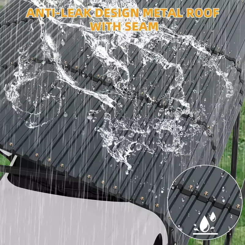 Abri d'auto LinTimes 12 x 24 pi en métal avec toit en acier galvanisé, cadre thermolaqué, abri résistant à l'eau pour véhicules, protection extérieure