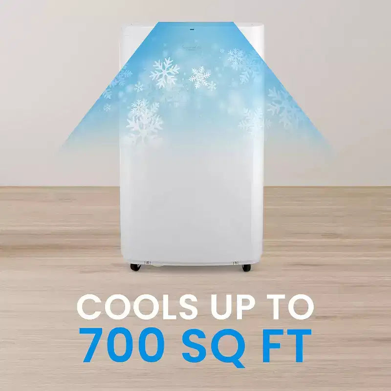 SereneLife 14,000 BTU Portable Air Conditioner with Dehumidifier & Fan - Built-in WiFi, 500 Sq Ft Coverage, Remote & Window Kit - SLPAC14.5