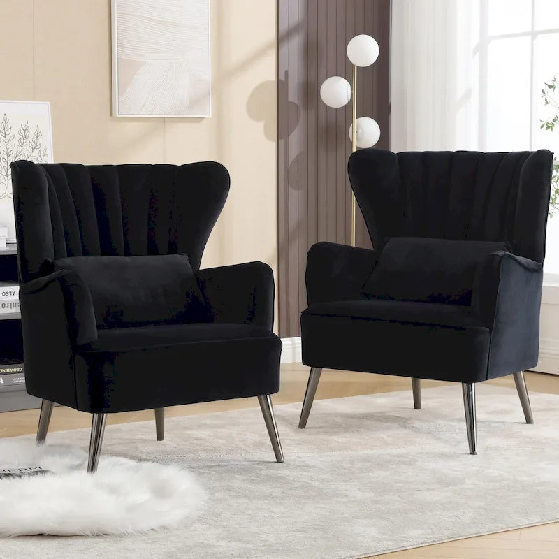 Modern Wingback Arm Chair Upholstered Accent Chair