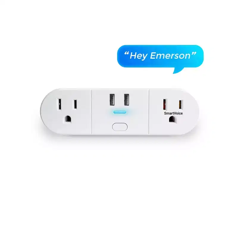 Emerson SmartVoice 4-in-1 Wall Plug White