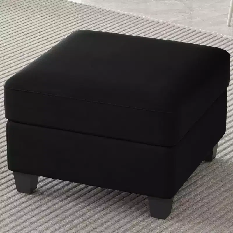 Velvet Modular Square Storage Ottoman Footrest 25x25 300 lbs