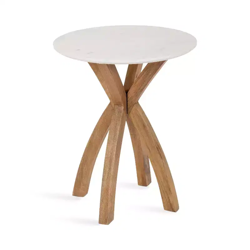Kate and Laurel Soleyn Round Wood Side Table, 20x20x24, Natural
