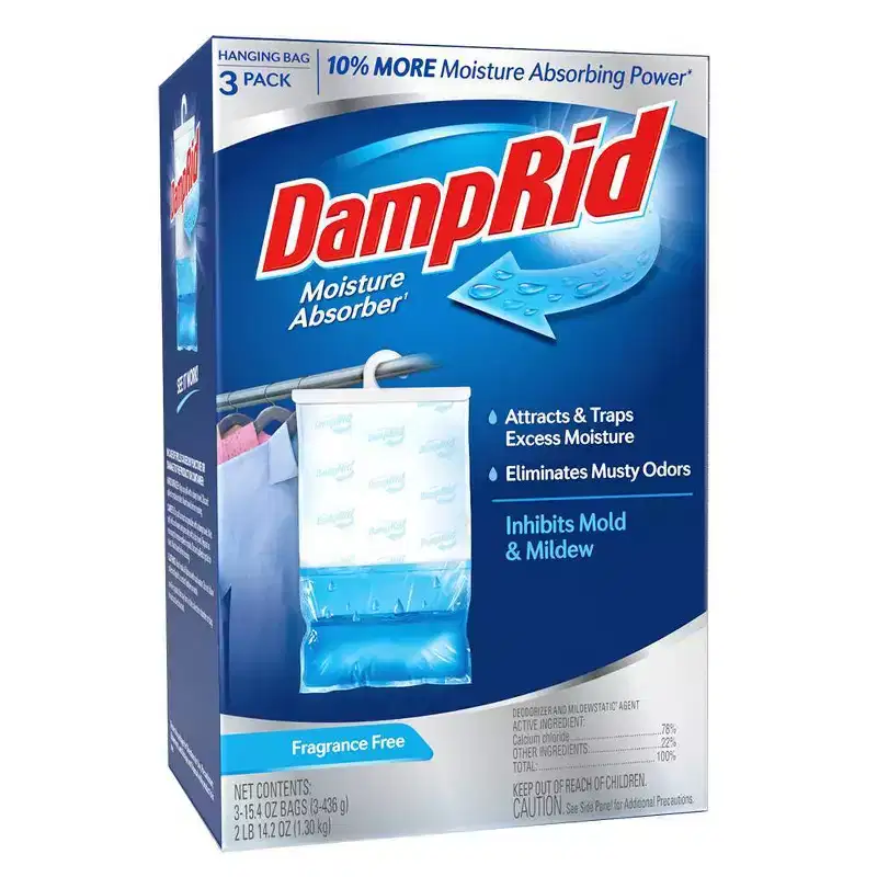 DampRid Hanging Bag Unscented Air Freshner - 46.2oz/3pk: Solid Form, Non-Powered