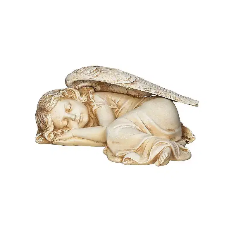 Roman 5.25" Sleeping Angel Outdoor Resin Garden Statue Cream