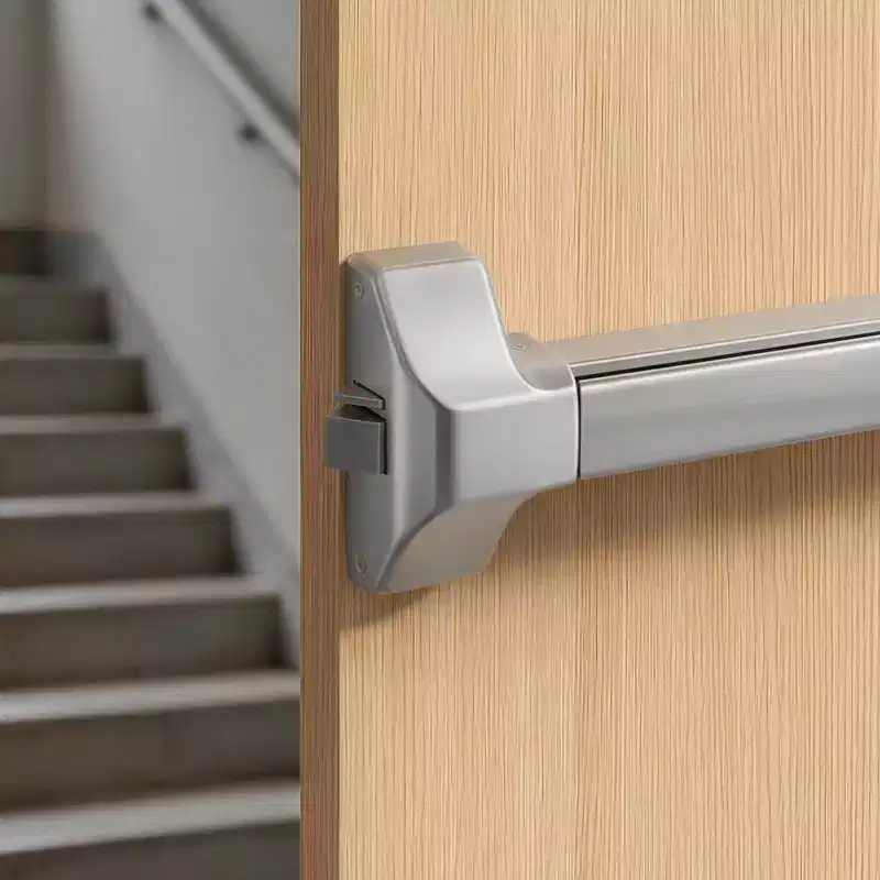 VEVOR Push Bar Panic Exit Device, 41 Stainless Steel Commercial Panic Bar for Exit Doors, with Exterior Lever Handle and 6 Keys, Silver