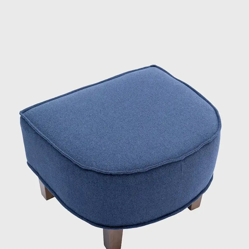 Mid-Century Modern Club Accent Chair with Tufted Back and Round Arms