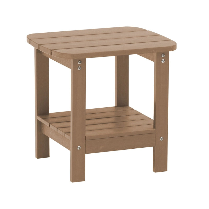 18.9 Outdoor Square Double Floor HIPS Resin Side Table