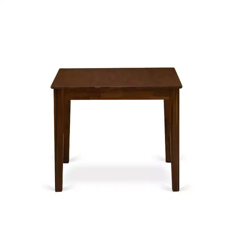 3-Piece Antique Walnut Finish Square Solid Wood Top Dining Table Set