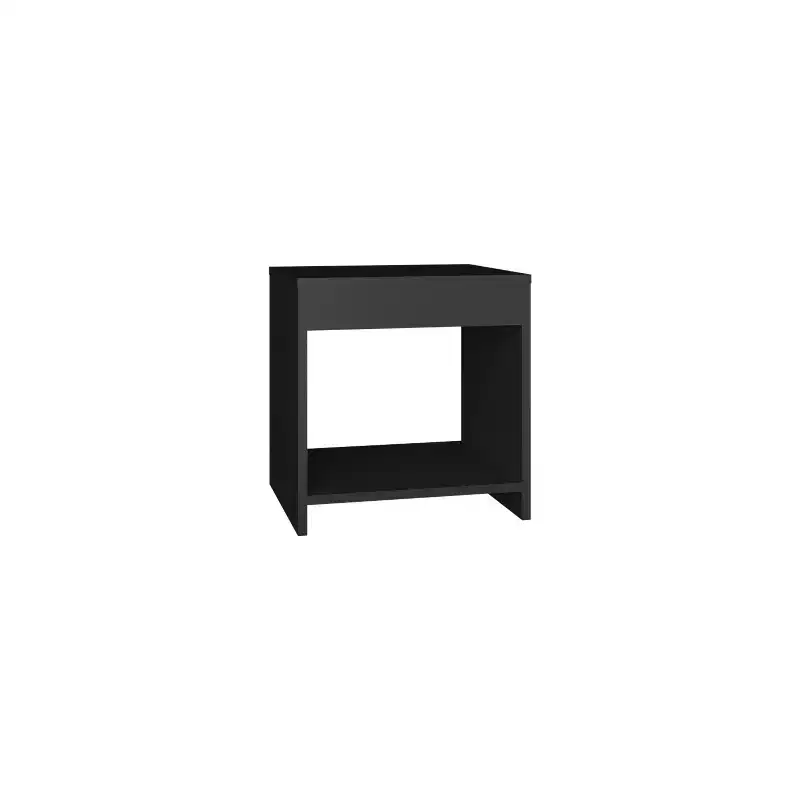 With a clean modern design, this Chroma 16.5 Tall Minimalistic Nightstand with open shelf provides practical storage and a sturdy structure,.