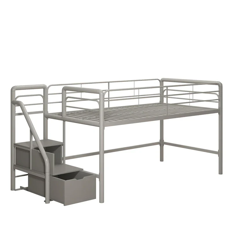 Junior Twin Loft Bed with Storage Steps